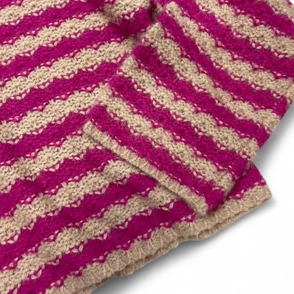 Gilli Pink/Tan Striped Sweater‎ Oversized Womens S Fall Knits Preppy - Picture 3 of 4